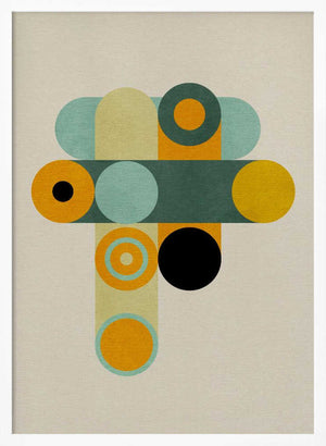 Tablou înramat „Rainbow Plus Shapes9” de Ana Rut Bre