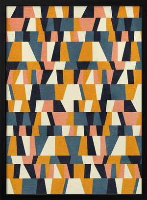 Tablou înramat „Rainbow Plus Shapes  Blue Mustard14” de Ana Rut Bre