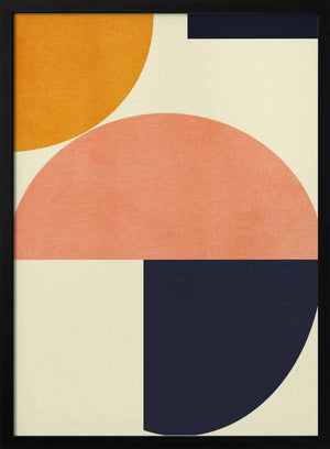 Tablou înramat „Rainbow Plus Shapes  Blue Mustard2” de Ana Rut Bre