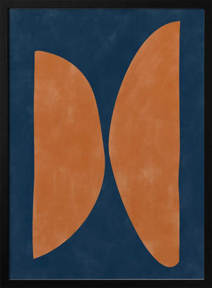 Tablou înramat „Bold Orange Geometric Shapes” de Elena Ristova