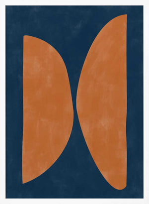 Tablou înramat „Bold Orange Geometric Shapes” de Elena Ristova