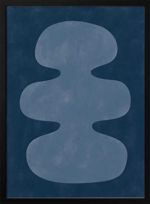 Tablou înramat „Blue Silhouette Form” de Elena Ristova
