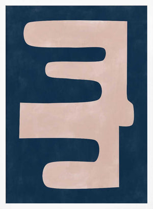 Tablou înramat „Pale Pink Organic Shape” de Elena Ristova