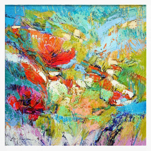 Tablou înramat „Floral Harmony Burst” de Dorothy Fagan