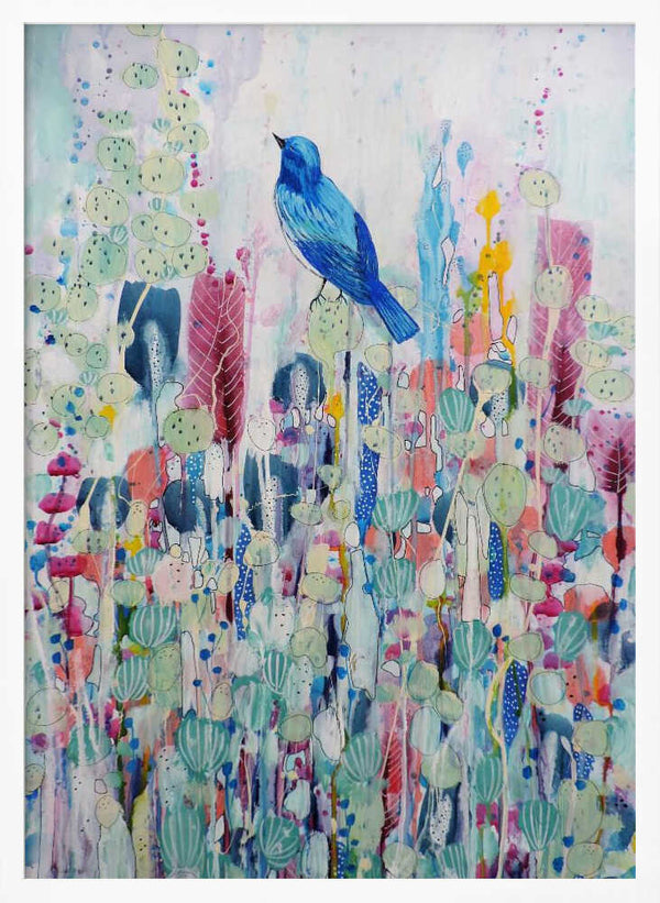 Tablou înramat „Le Temps Suspendu, 2022” de Sylvie Demers