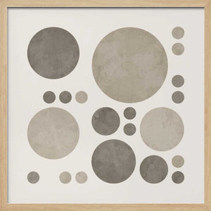 Tablou înramat „Dotty Taupe Delight No3” de Ema Paraschiv