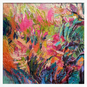 Tablou înramat „Vibrant Garden Burst” de Dorothy Fagan