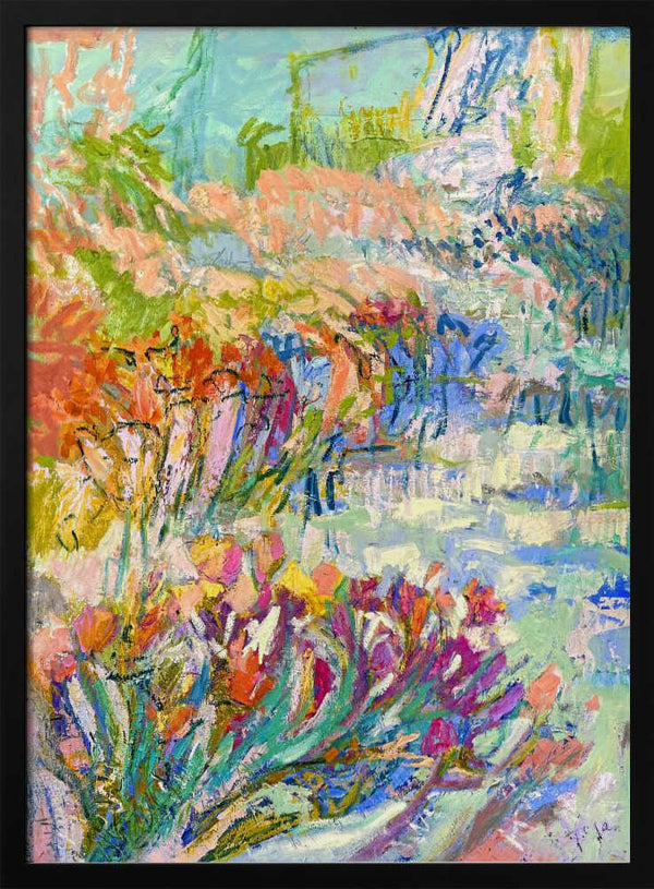 Tablou înramat „Vibrant Garden Path” de Dorothy Fagan