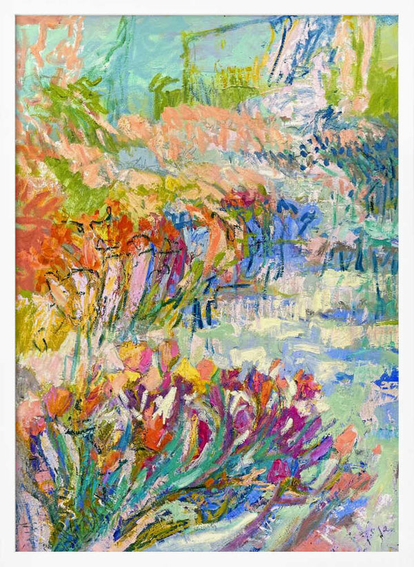 Tablou înramat „Vibrant Garden Path” de Dorothy Fagan