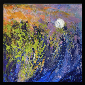 Tablou înramat „Marsh Moon Rise” de Dorothy Fagan