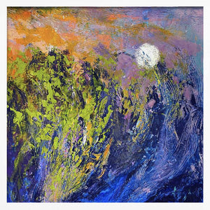 Tablou înramat „Marsh Moon Rise” de Dorothy Fagan