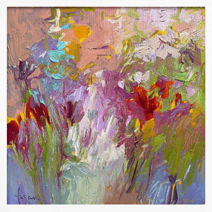 Tablou înramat „Colorful Bloom Palette” de Dorothy Fagan