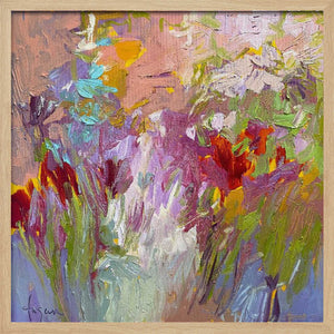 Tablou înramat „Colorful Bloom Palette” de Dorothy Fagan
