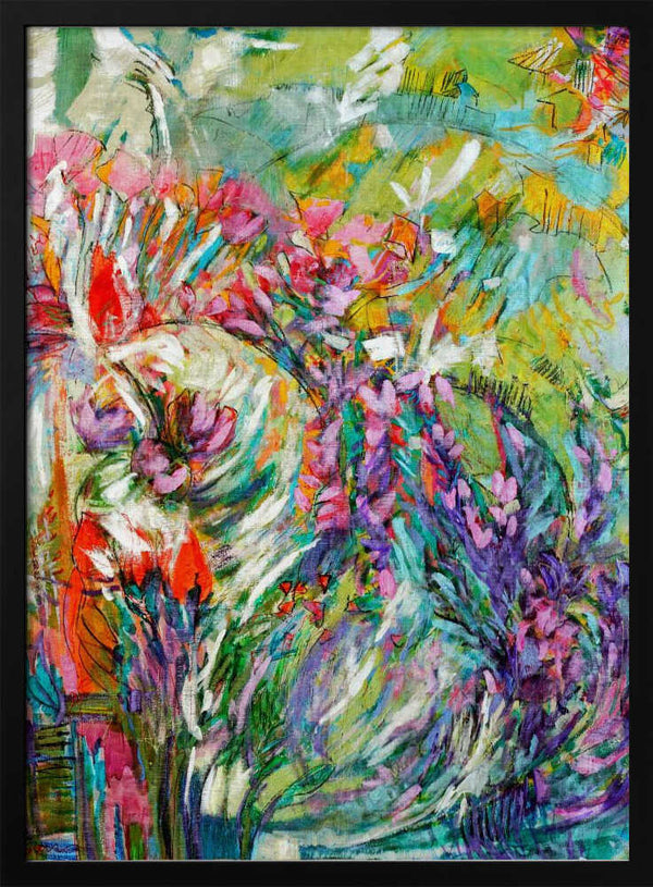 Tablou înramat „Pink Blossoms Abstract” de Dorothy Fagan