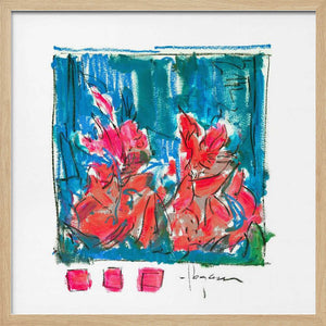 Tablou înramat „Pink Blossoms Abstract” de Dorothy Fagan