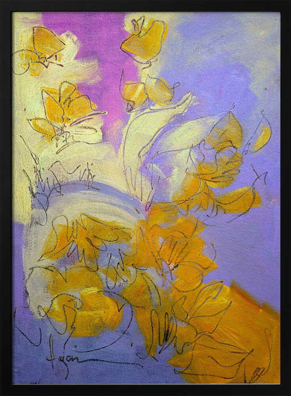 Tablou înramat „Golden Blossom Glow” de Dorothy Fagan