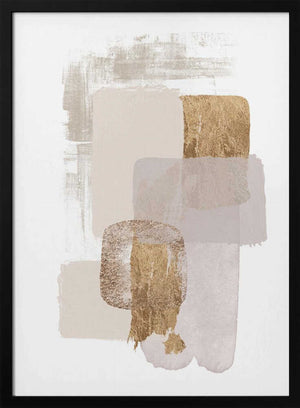 Tablou înramat „Neutral Gold 1” de Sally Ann Moss