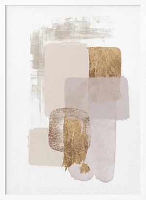 Tablou înramat „Neutral Gold 1” de Sally Ann Moss