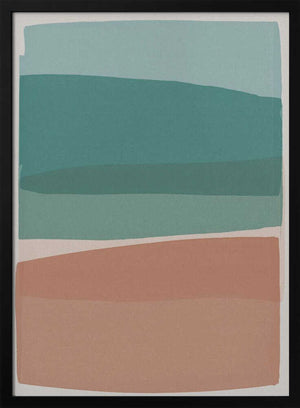 Tablou înramat „Modern Turquoise and Pink” de Orara Studio