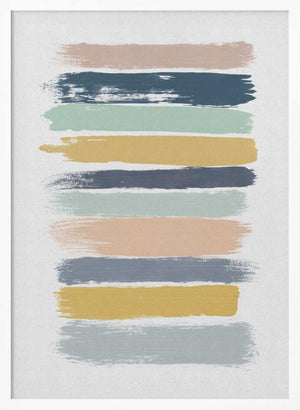 Tablou înramat „Pastel Stripes” de Orara Studio