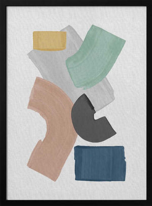 Tablou înramat „Pastel Paint Blocks” de Orara Studio