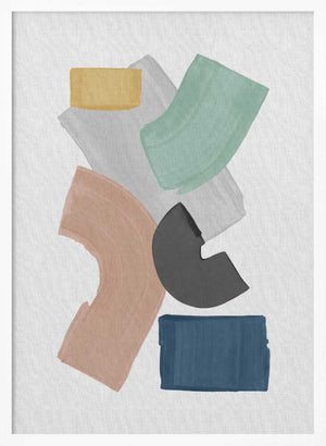 Tablou înramat „Pastel Paint Blocks” de Orara Studio