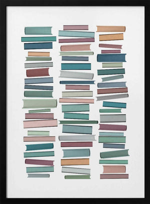 Tablou înramat „Books Pastel” de Orara Studio