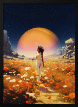 Tablou înramat „Cosmic Flower Fields” de Taudalpoi