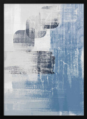 Tablou înramat „Blue Canvas 3” de Sally Ann Moss