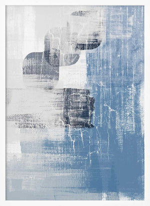 Tablou înramat „Blue Canvas 3” de Sally Ann Moss