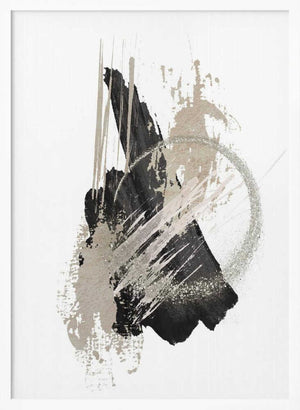 Tablou înramat „Black N Silver 1” de Sally Ann Moss
