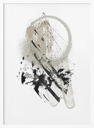 Tablou înramat „Black N Silver 3” de Sally Ann Moss
