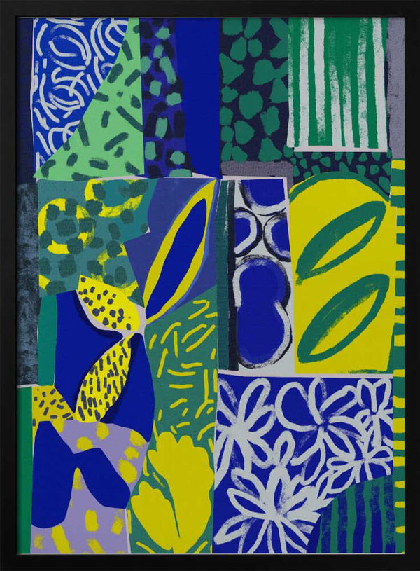 Tablou înramat „Vibrant Patchwork” de Treechild