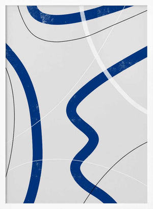Tablou înramat „Royal blue lines” de Anne-Marie Volfova