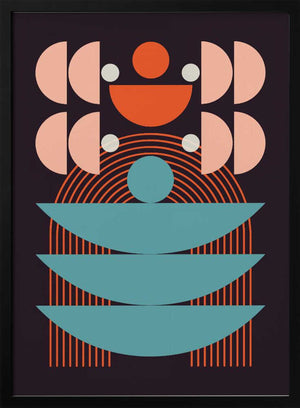 Tablou înramat „Mid Century Geometrical Balance” de Little Dean