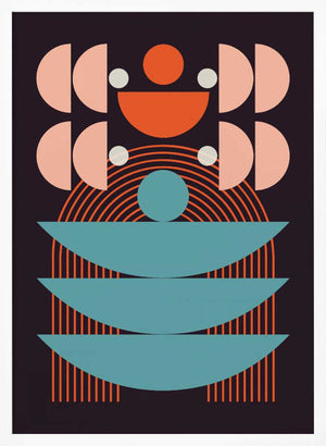 Tablou înramat „Mid Century Geometrical Balance” de Little Dean