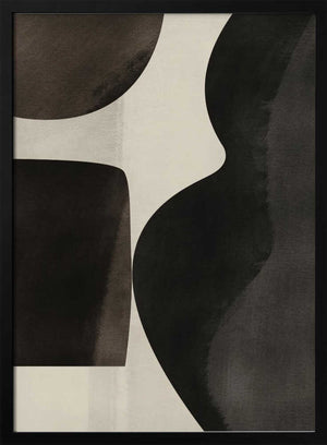 Tablou înramat „Black Abstract Collage” de Little Dean