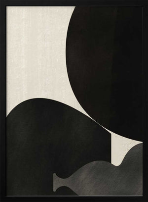 Tablou înramat „Black Abstract With Texture” de Little Dean
