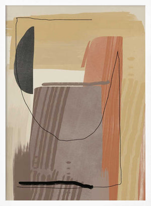 Tablou înramat „Earthy Tones and Organic Shapes” de Little Dean