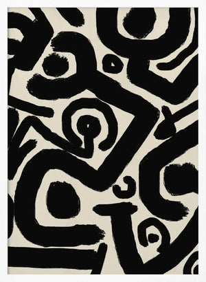 Tablou înramat „Dynamic Pattern of Bold Swirls” de Little Dean