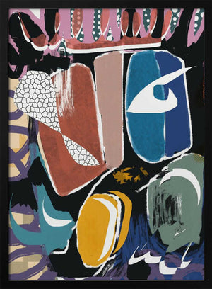 Tablou înramat „Playful Pebble Abstract” de Little Dean