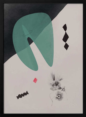 Tablou înramat „Geometric Shapes with Bold Color” de Little Dean