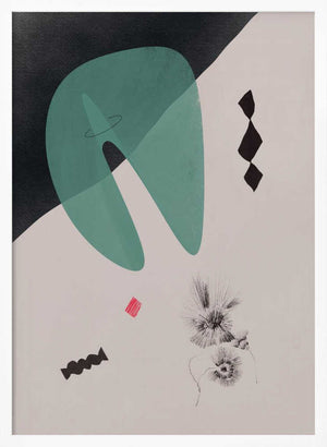 Tablou înramat „Geometric Shapes with Bold Color” de Little Dean