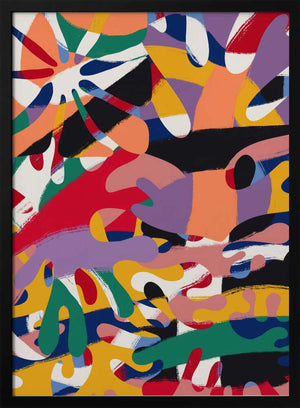 Tablou înramat „Expressionist Colorful Abstract” de Little Dean