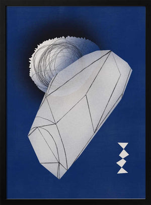 Tablou înramat „Abstract Moonlit Geometrics” de Little Dean