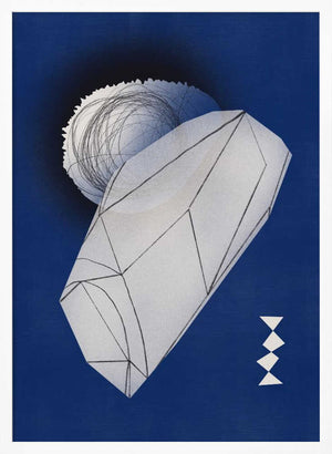 Tablou înramat „Abstract Moonlit Geometrics” de Little Dean