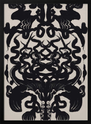 Tablou înramat „Symmetrical Ink Patterns” de Little Dean