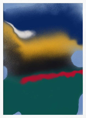 Tablou înramat „Blending Blue With Yellow” de Little Dean