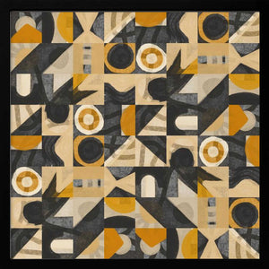 Tablou înramat „Mid Century Grid Pattern Eight” de Little Dean