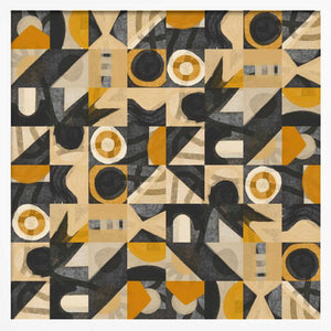 Tablou înramat „Mid Century Grid Pattern Eight” de Little Dean